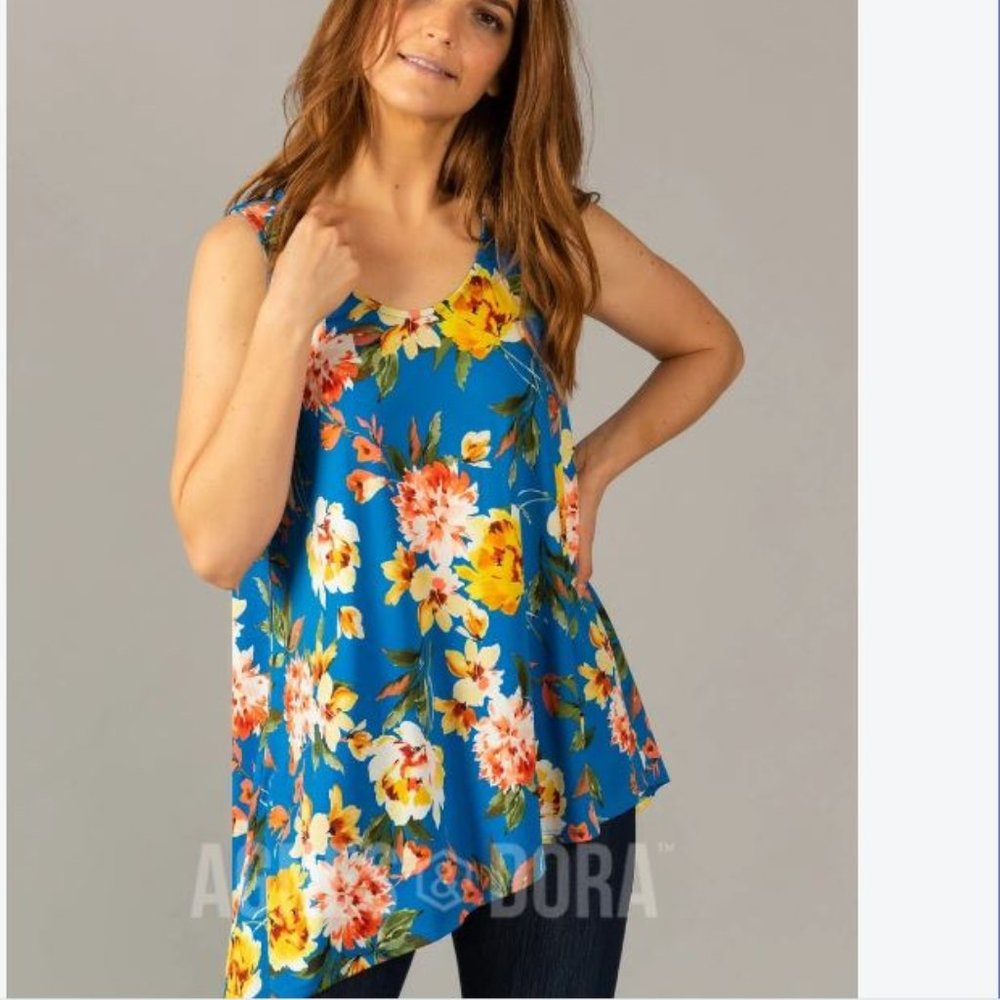 Agnes & Dora™ Asymmetrical Tank Princess Blue Wate